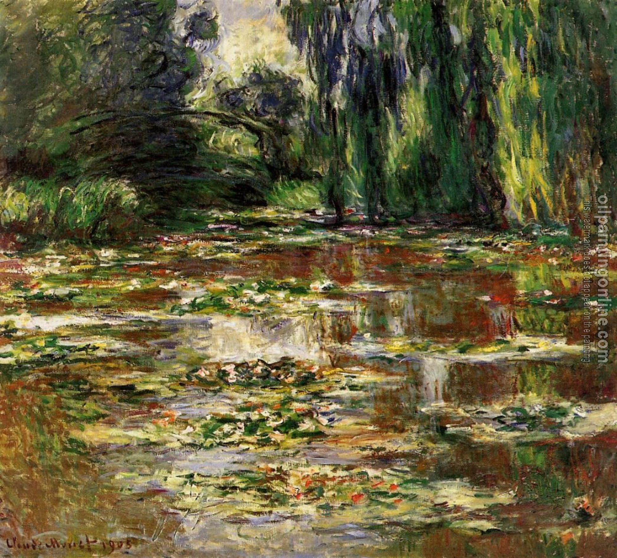 Monet, Claude Oscar - The Bridge over the Water-Lily Pond